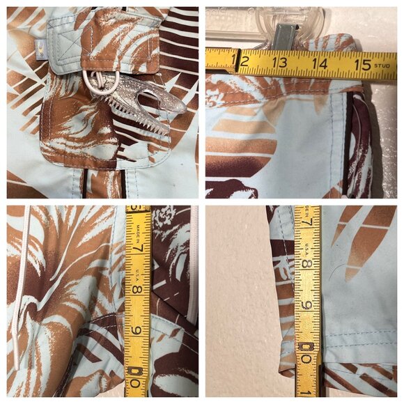 NWT ONeill Mens Floral Print Boardshorts Size 3 Swimwear Cargo Pocket - Picture 11 of 15